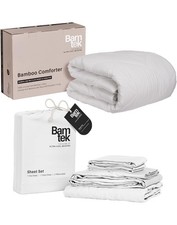 Cooling Comforter Bundle with Queen Sheets Set - Super Soft, Moisture...