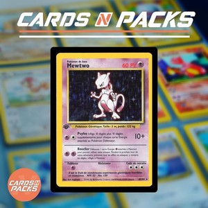 Carte Pokemon Mewtwo 10/102 HOLO Set de Base Edition 1 NM