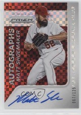 2015 Panini Prizm Auto Red Power Prizm 67/125 Matt Shoemaker #12 Auto 0b2