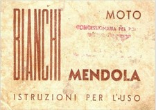 RIPRODUZIONE MANUALE USO E MANUTENZIONE BIANCHI MENDOLA 125 TURISMO (MA49)