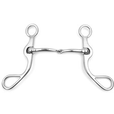 Showman Curved Shank Bit w/ Smooth Snaffle