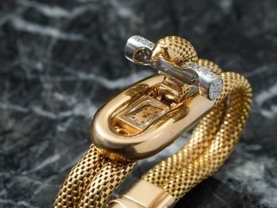 Secret Jewelery Watch Mid Century Gold Platinum and Diamonds - Bild 1 von 4