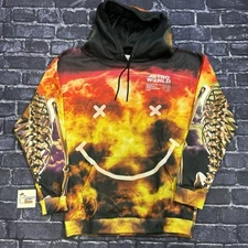 Astroworld Festival 2019 Smiley Skeleton Souvenir Merch Hoodie Size Large Nuke