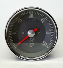 Vw Type 3 Early Red Needle Flat Face Tachometer Dash Gauge 12 Volt Rev Counter Vw Type 3 Early Red Needle Flat Face Tachometer Dash Gauge 12 Volt Rev Counter