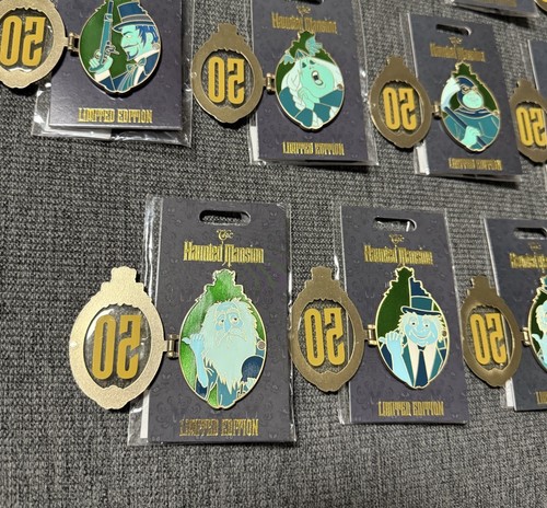 Haunted Mansion 50th Anniversary Pins Set of 13 D23 2019 WDI Disney LE 300 new - Picture 6 of 11