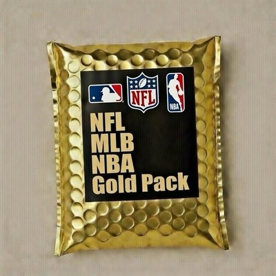 NFL NBA MLB Gold Packs! 2 Auto 2 Patches 6 Rookies Color # d Hot Packs - BEST!