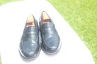 Barker Classic Black Leather Bench made Penny Loafer Shoes UK 10.5 F US 11.5D — photo 2