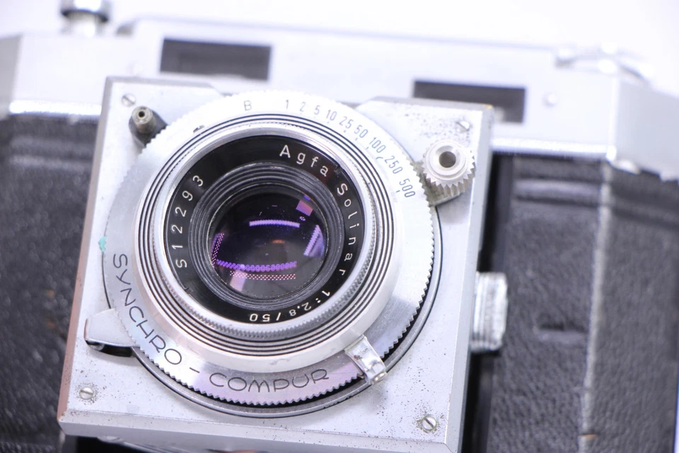 Agfa Karat 36 telémetro 35 mm cámara fotográfica Solinar 50 mm 2,8 plegable funciona bien Foto 4 de 4