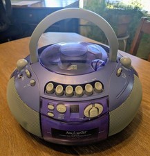 American Girl chick-a-boombox Karaoke Party Machine, CD, Cassette, Microphone