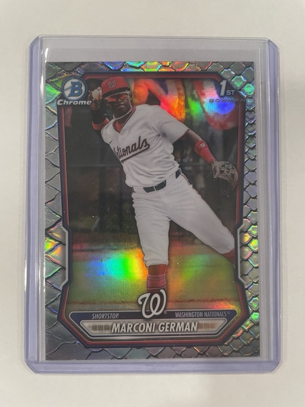 2026 Bowman Chrome Prospects Reptilian Refractor Marconi German #BCP-100 SP