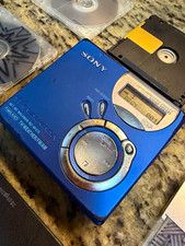 Sony Walkman MZ-NF610 MZ-NF610 Blue MiniDisc Recorder Net MD TV/Weather/FM/AM