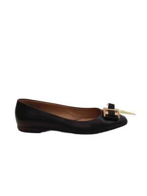Salvatore Ferragamo flache Damenschuhe UK 9,5 schwarz 100 % Leder Ballerinas