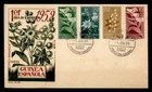 DR WHO 1959 SPANISH GUINEA FDC FLOWER PRO INFANCIA SEMI POST COMBO M66982