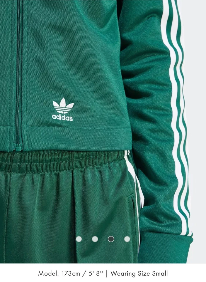 WOMENS ADIDAS ORIGINALS MONTREAL GREEN 70'S TRACK TOP US XS - Image 4 of 4