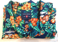 Saddlebred Hawaiian Bird Floral Mens Shirt Sz 3X LT Big Tall Cotton Tropical