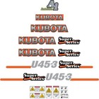 Kubota U45-3 Super Series Decals Sickers, Repro Decal Kit
