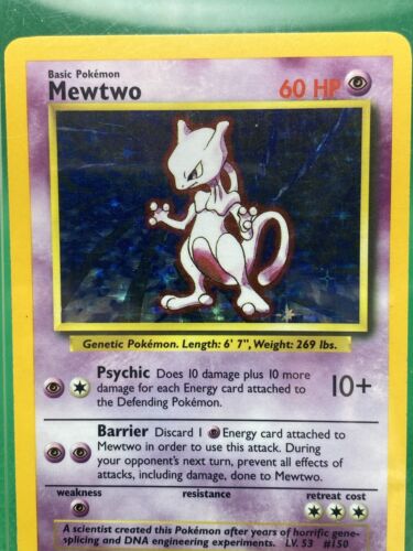 Original Mewtwo Pokémon Rare Holo Card - Picture 3 of 8