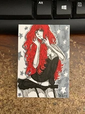 ACEO Original Mixed Media Painting Art Card ATC #4