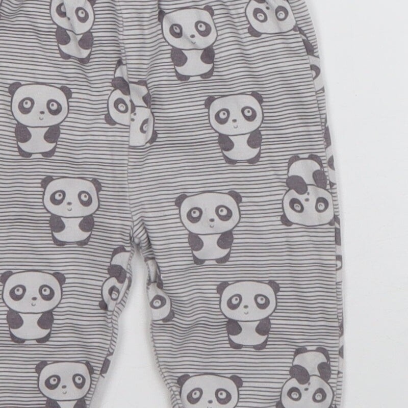 Nutmeg Girls Grey Striped Cotton Blend Jogger Size 3-6 Months image 10