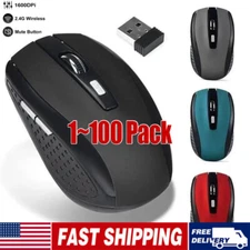  Wireless Optical Mouse Mice 2.4GHz USB Receiver For Laptop PC Computer DPI lot