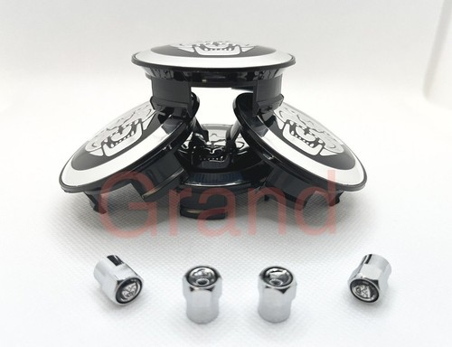 Jaguar Wheel Center Caps Black &Air Caps 59mm S-Type X-type XF XJ8 XEL XJ XK - Picture 3 of 15