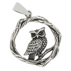 Eulen Anhänger Silber 925 Kettenanhänger Symbol Weisheit Eule Uhu Kauz b239-1