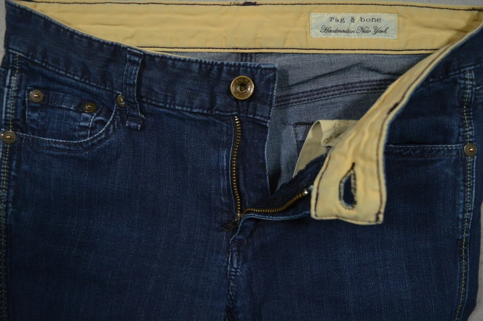 Rag & Bone Jeans Womens 26 Blue Skinny Indigo Stretch Ankle Crop 28x26 Actual - Image 4 of 4