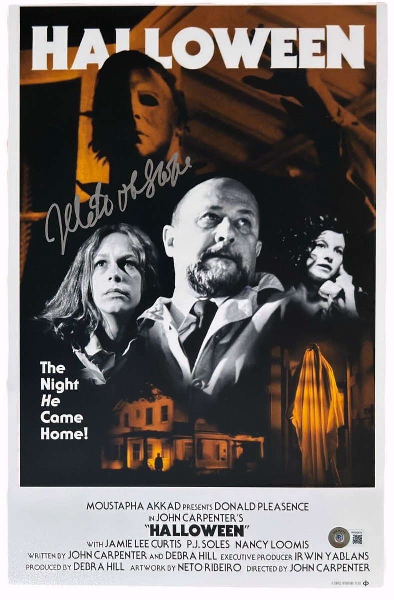 Nick Castle Signed HALLOWEEN 11x17 Movie Poster Photo Michael