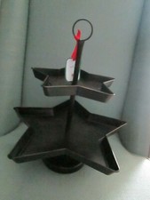 2 Tier Metal Star Shaped Serving Tray Farmhouse Bronze Finish Food Safe Rustic