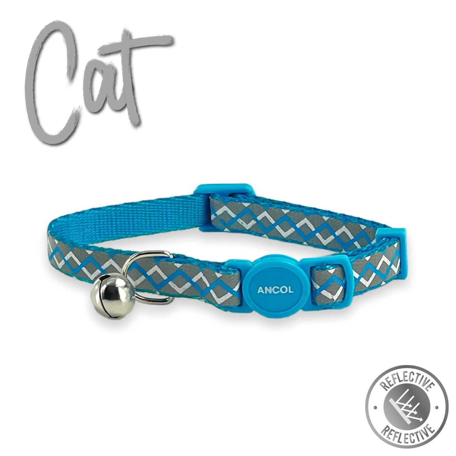 Ancol Zigzag Cat Collar with XL Warning Bell