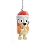 Kurt Adler Christmas Ornament Bluey's Younger Sister Bingo With Santa Claus Hat