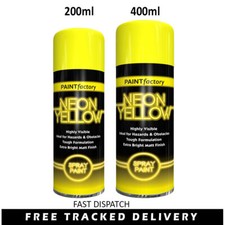 Fluorescent Neon Bright Aerosol Spray Paint DIY Matt Hi Vis Safety 200ml / 400ml