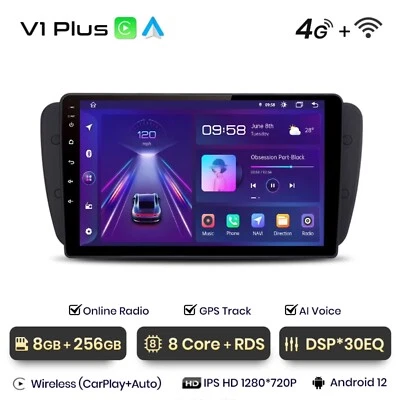 Autoradio Android Pour Seat Ibiza 6j 2009-2013, 8G+ 256GB 8 Core Carplay Fil - Photo 1/4