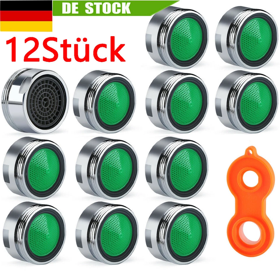 12 Set Perlator Strahlregler M24 Wasserhahn Sieb Einsatz Perlatoren Luftsprudler - Bild 3 von 4