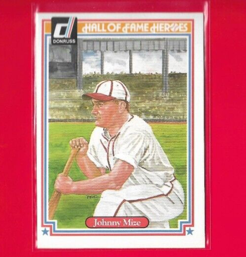1983 Donruss Hall of Fame Heroes Johnny Mize Card St. Louis Cardinals #10