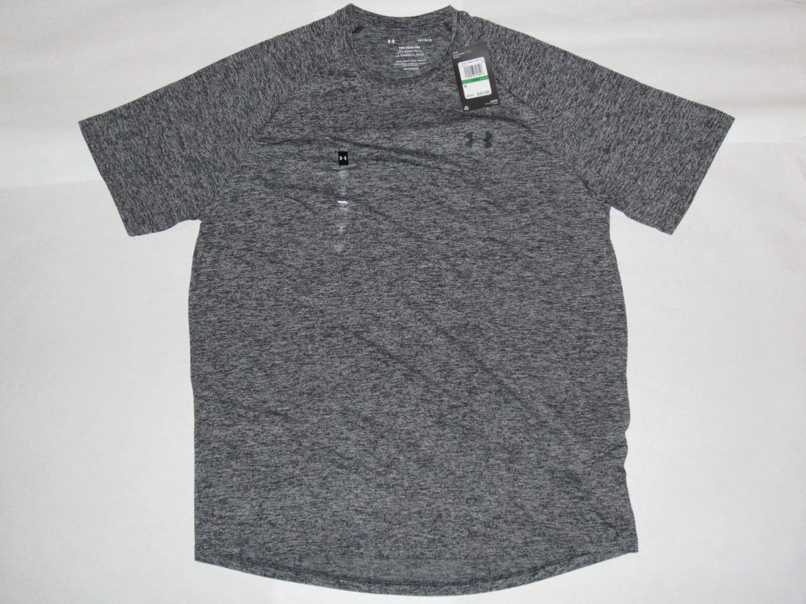 Under Armour Tech 2.0 Short Sleeve Tee Black Twist Men's Large NEW! 1326413