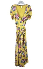 Matilda Jane Dress Size S Yellow Alana Maxi Wrap Ranch Dress Cottagecore