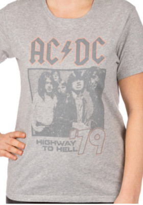 NWT AC/DC Rock Band Highway to to Hell Women's Graphic Tee XL