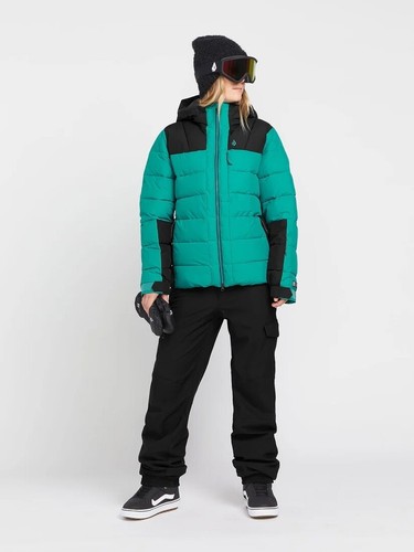 NWT Volcom Women's Puffleup Vibrant Green Ski Jacket MRSP: $320 - Picture 4 of 15