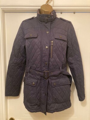 Crew Clothing Ladies Navy Quilted Light Country Style Jacket Size