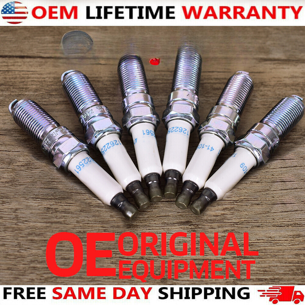 6Pcs OEM Iridium Spark Plugs 41-109 12622561 41109 For Buick Cadillac Chevrolet