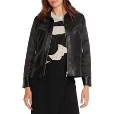 Nic + Zoe Womens Faux Leather Short Dressy Motorcycle Jacket Coat Bhfo 9211