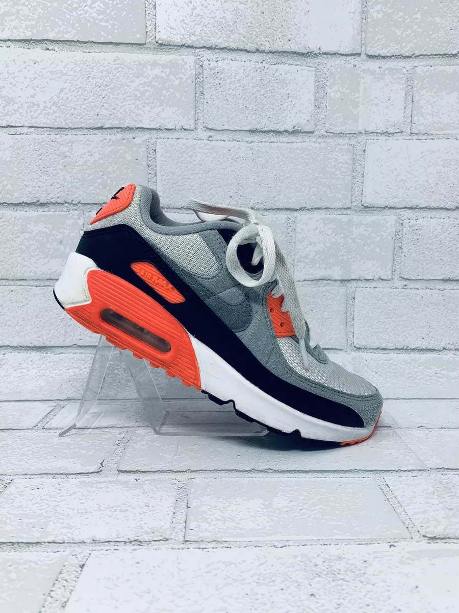 Nike Air Max 90 QS White Black Cool Grey DC8334 100 Grade School Size 4.5Y