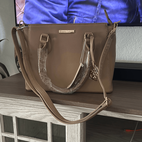 Daisy Fuentes Taupe brown purse handbag Tote bag NWT shoulder bag - 第 1/6 張圖片
