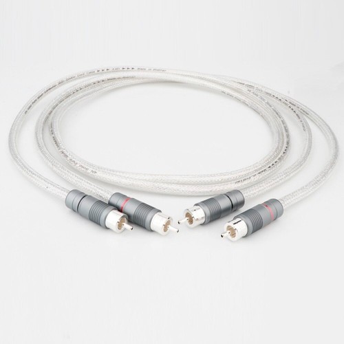 Câble RCA Audiocrast 99,998 % argent pur interconnexion audio HiFi fil PSS solide - Photo 3/7