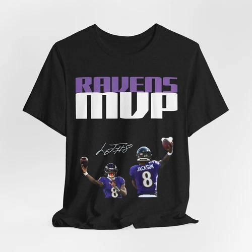 football Baltimore Lamar Jackson MVP T-Shirt, Raven Game Day Football T-Shirt