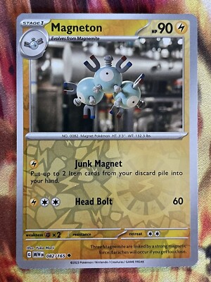 Pokémon TCG Magneton Scarlet & Violet-151 082/165 Reverse Holo Uncommon