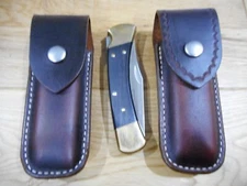 Buck 110 custom made leather sheath. Your choice plain or tooled. Sheath only