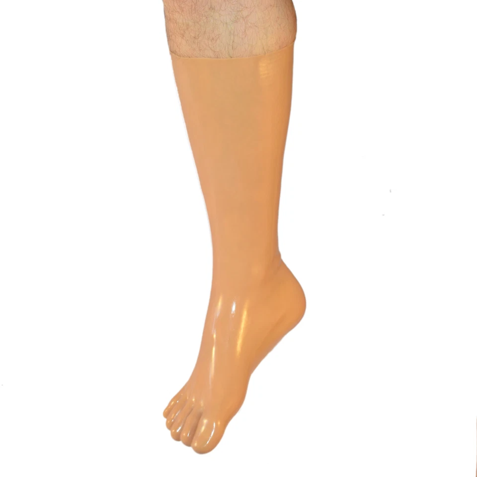 Rubberfashion sehr lange Latex Zehen Socken,extra dicke Latexzehensocken Wade - Bild 3 von 4