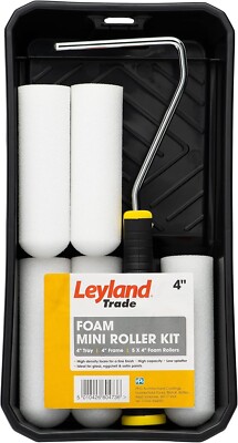 Leyland Trade 4'' Schaumstoff Mini Farbroller Kit